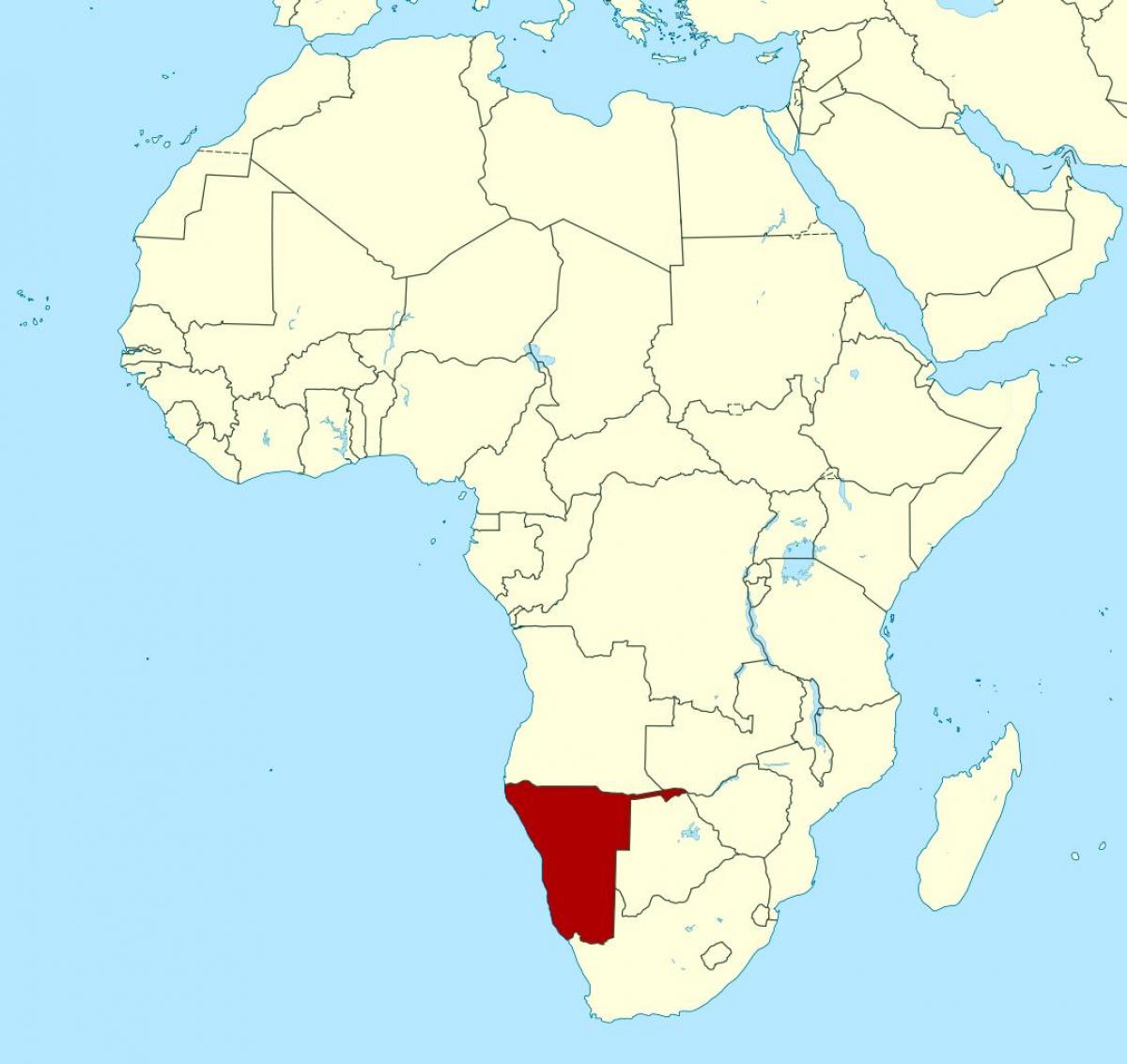 Mapa Namibie afrika