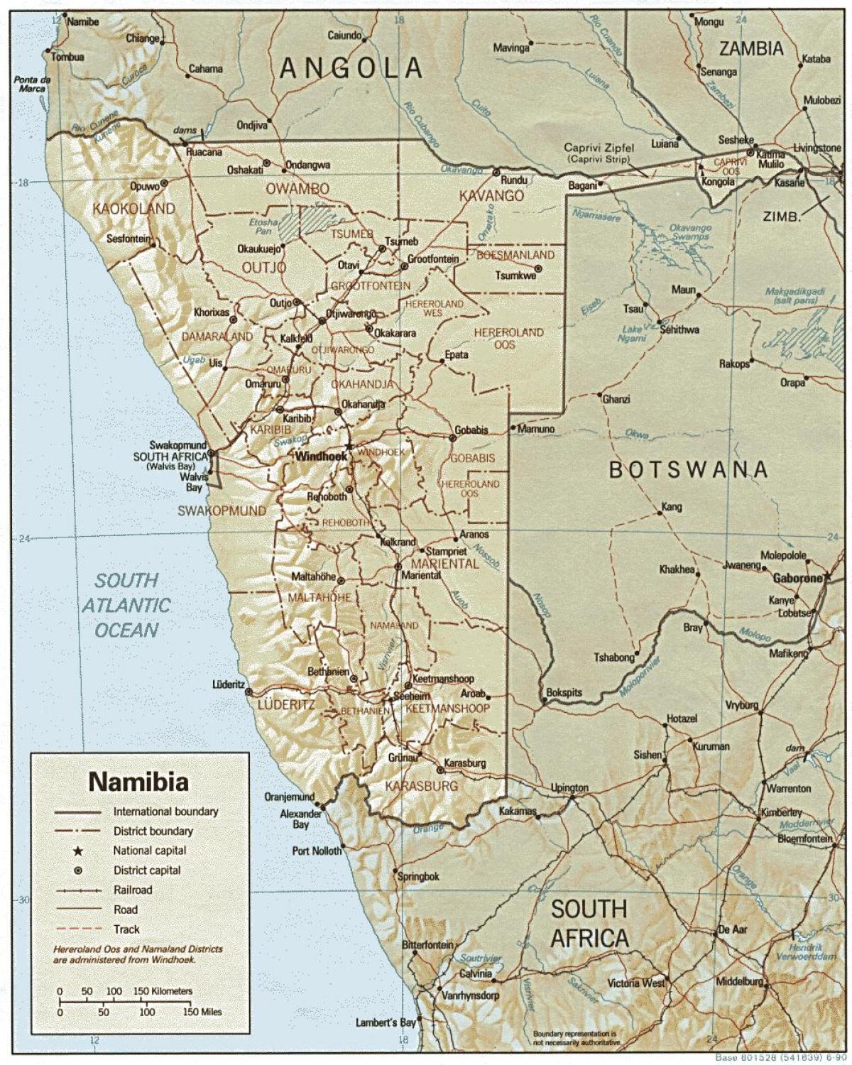 Mapa Namibie farm