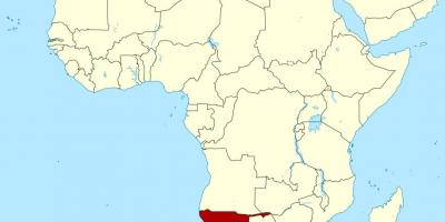 Mapa Namibie afrika