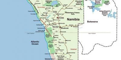 Mapa Namibie
